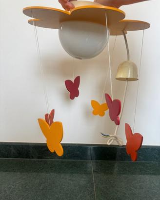 lampadario cameretta in legno