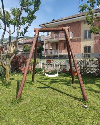 altalena in legno da esterno 1 posto poolgardens