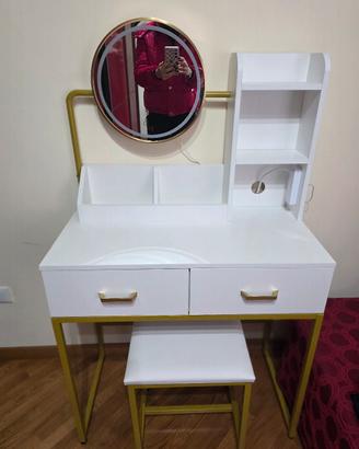 Toeletta con sgabello e specchio led Leroy Merlin