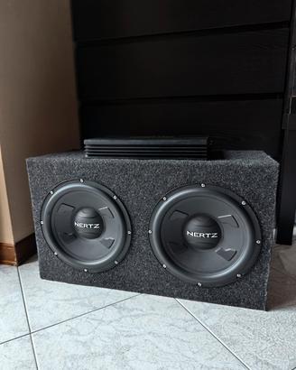 Subwoofer Hertz 25 + amp Ground Zero 1000W