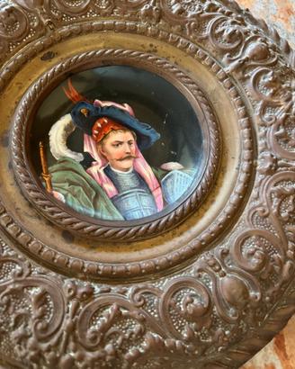 Coppia piatti da collezione dipinti a mano