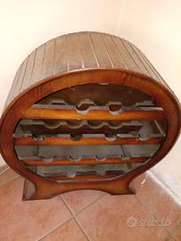 botte di legno portabottiglie 
