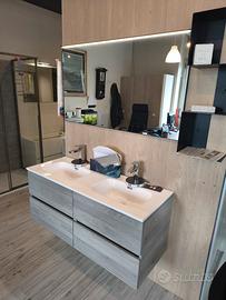 mobile doppio lavabo sospeso cm 120