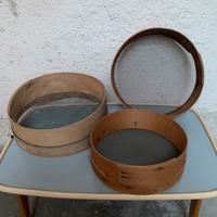 3 vecchi setacci diametro 29, 27, 24 cm