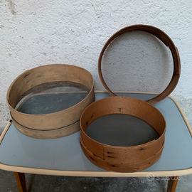 3 vecchi setacci diametro 29, 27, 24 cm