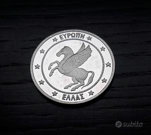 ARGENTO 999 _ 10 ecu 1992 Pegaso GRECIA FDC PROOF