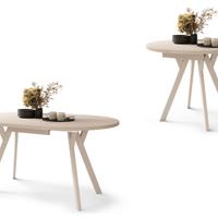 ALDO - TAVOLO ROTONDO DA PRANZO ALLUNGABILE LOFT