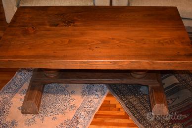 Tavolino basso in legno massiccio artigianale