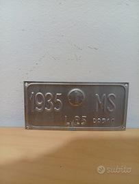 Targa Tassa Bollo Carri di Massa Carrara 