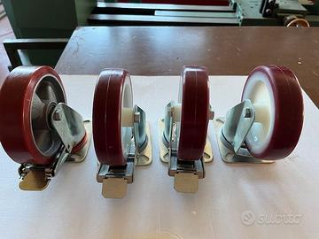 4 Ruote girevoli da 120 con freno