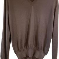 Pullover uomo in cashmere seta glicine. Loro Piana