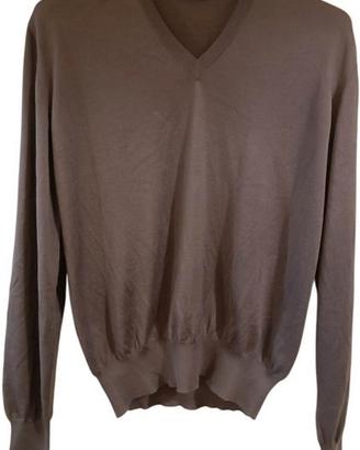 Pullover uomo in cashmere seta glicine. Loro Piana