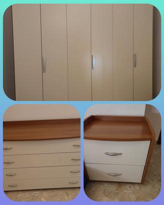 armadio, como' e 2 comodini