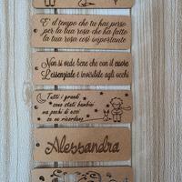 Stock 6 segnalibri in legno