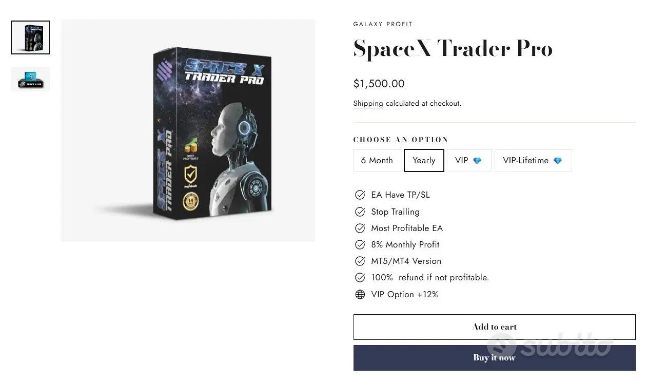 SpaceX Trader Pro EA Bot di Trading - Informatica In vendita a Pordenone