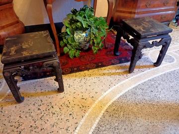 sgabelli antichi scolpiti cinesi