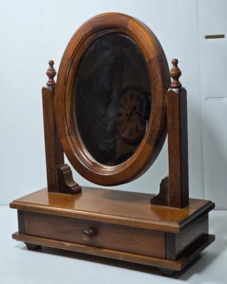 Specchiera da tavolo vintage "Psiche" in legno 