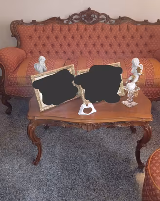 Salotto Classico Stile Barocco in Legno Intagliato
