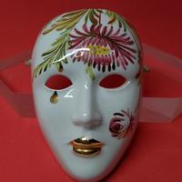 maschera veneziana in ceramica dipinta a mano da a