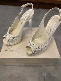 Scarpe sposa bianche avorio n. 37