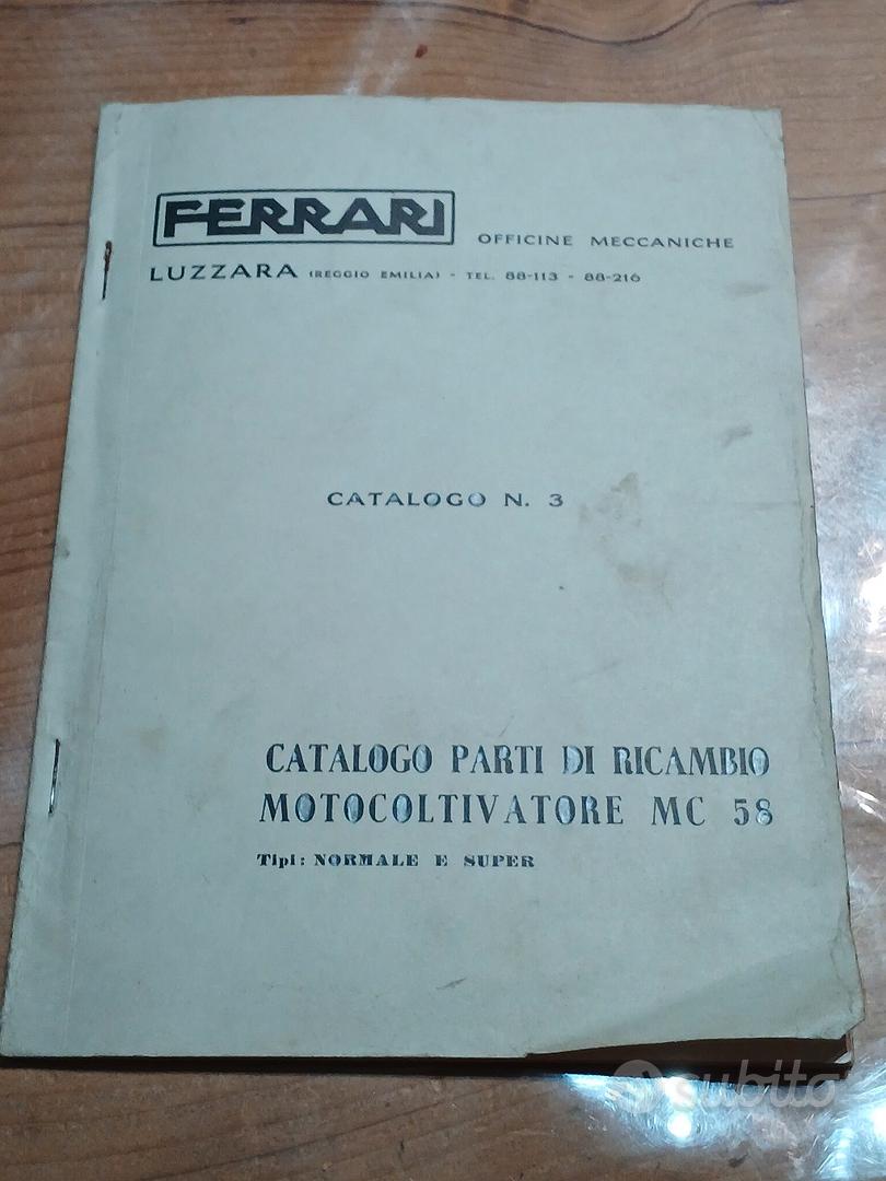 Catalogo ricambi motocoltivatote Ferrari MC 58 - Collezionismo In ...