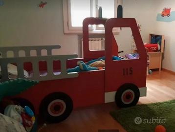 Letto singolo bambino vigili del fuoco