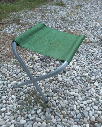 Set sgabelli pieghevoli da campeggio verdi