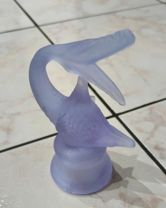 Statuina Pesce Spada in vetro satinato Lilla