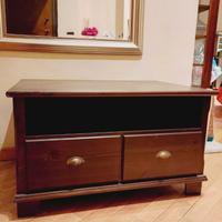 Mobiletto porta TV in legno  con due cassetti