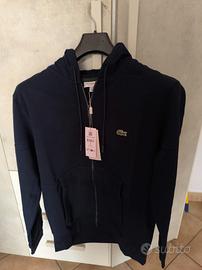 FELPA CON CAPPUCCIO E ZIP LACOSTE ORIGINALE 