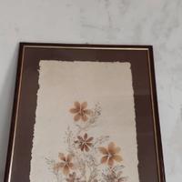 Quadro natura morta con fiori secchi