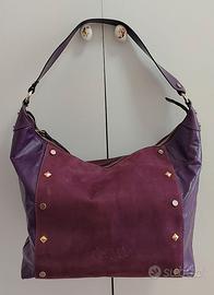 Borsa da donna vera pelle colore Viola.