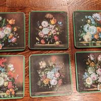 Set 9 sottobicchieri vintage decorativi