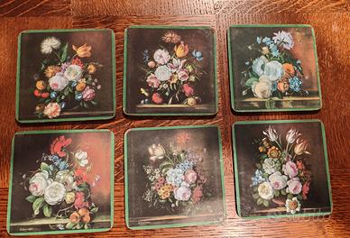 Set 9 sottobicchieri vintage decorativi