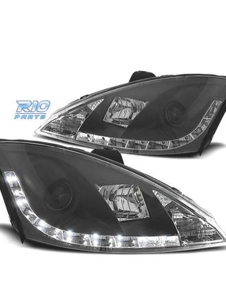 FARI PER FORD FOCUS 01-04 LUCE DIURNA A LED FONDO 