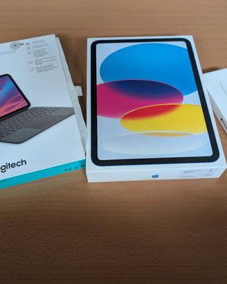  iPad 10th gen 64gb blu + kit pencil e  tastiera