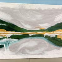 Quadro astratto paesaggio.