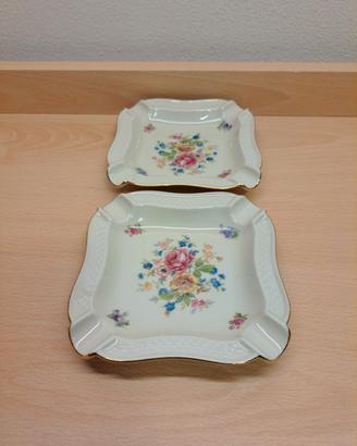 Coppia posacenere porcellana Thomas Ivory Bavaria