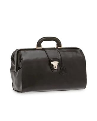 BORSA DA MEDICO IN PELLE NERA THE BRIDGE