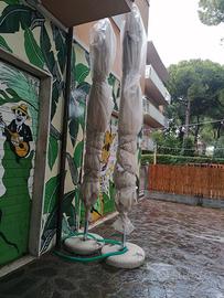 OMBRELLONE 5000x5000mm da esterno con piantana in