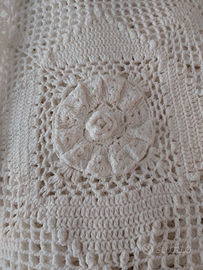 Copriletto singolo cotone ad uncinetto