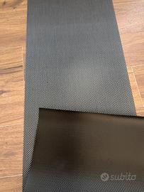 Passatoia da cucina in Pvc grigia e nera cm 180x50