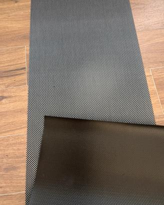 Passatoia da cucina in Pvc grigia e nera cm 180x50