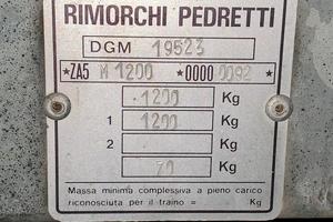 Rimorchio Carrello PEDRETTI 1200 Kg Centinato