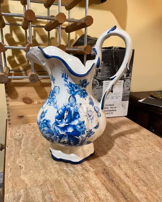 Brocca Vaso Ceramica Vintage Floreale