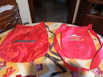 2 Zainetti con zip/strappo anche a spalla x bici