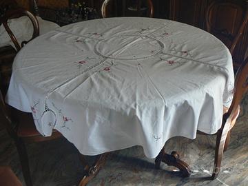 tovaglia circolare 145cm punto croce