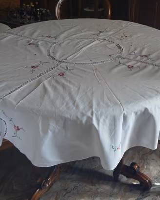 tovaglia circolare 145cm punto croce