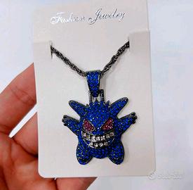 Pokemon Gengar Anime Figura Collana in metallo