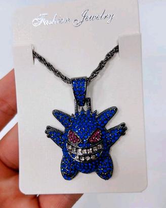 Pokemon Gengar Anime Figura Collana in metallo